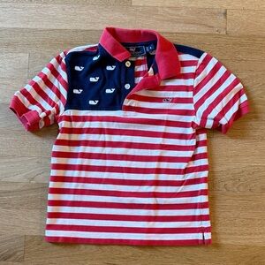 EUC Vineyard Vines flag polo size  6